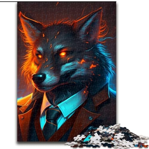 1000-teiliges Puzzle Boss Wolf, 1000-teiliges Puzzle, anspruchsvolles Denkspiel für Teenager, Spaß für den Spieleabend mit der Familie, Größe: 38x26cm von LYXIANY