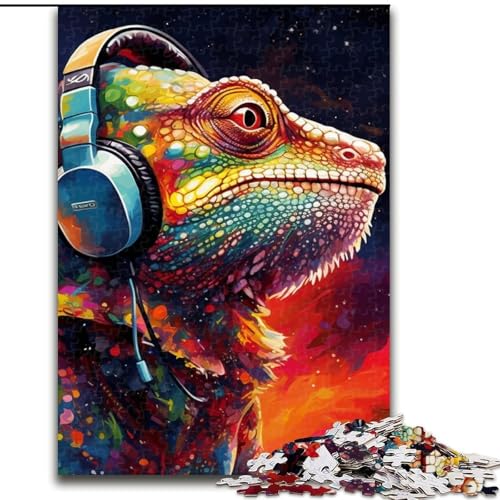 1000-teiliges Puzzle Chamäleon für Erwachsene, pädagogisches Denkspiel, künstlerische Heim- und Bürodekoration, ab 14 Jahren, Größe 38x26cm 1000-teiliges Puzzle Chamäleon für Erwachsene, pädagogisches Denkspiel, künstlerische Heim- und Bürodekoration, ab 14 Jahren, Größe 38x26cm von LYXIANY