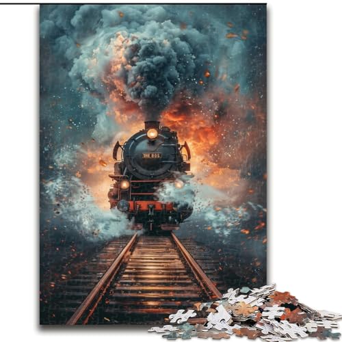 1000-teiliges Puzzle Dampfzüge, Holzpuzzle für Erwachsene, Größe 50x75cm, zur Heimdekoration, ideales Weihnachts- und Neujahrsgeschenk für Teenager 1000-teiliges Puzzle Dampfzüge, Holzpuzzle für Erwachsene, Größe 50x75cm, zur Heimdekoration, ideales Weihnachts- und Neujahrsgeschenk für Teenager von LYXIANY