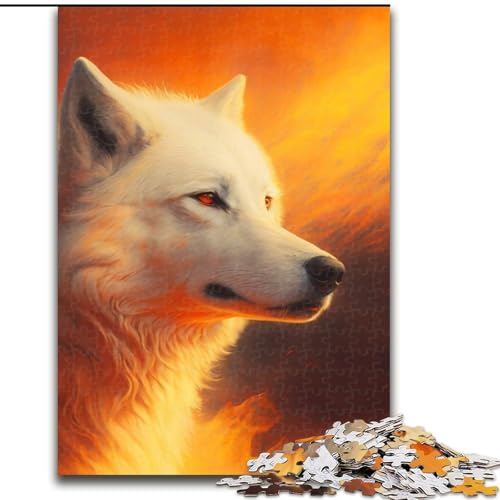 1000-teiliges Puzzle Fantasy Wolf, unmögliches Puzzle für Erwachsene, Denkspiel, interaktives Familienspiel, geeignet für Kinder ab 14 Jahren, Größe 38x26cm von LYXIANY