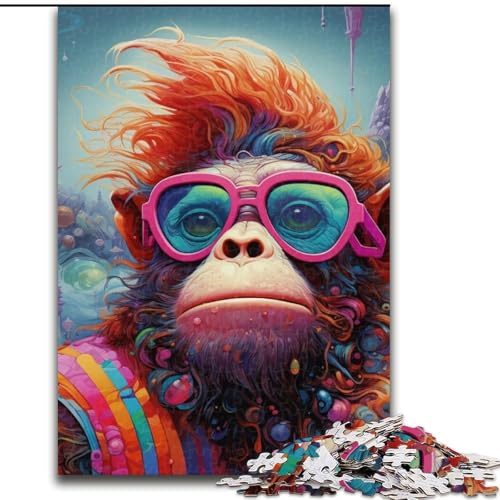 1000-teiliges Puzzle-Geschenk, AFFE, Holzpuzzle für Erwachsene, Größe: 50x75cm, Denksportaufgabe, Spiel für Erwachsene, interaktive Aktivität für die Familie 1000-teiliges Puzzle-Geschenk, AFFE, Holzpuzzle für Erwachsene, Größe: 50x75cm, Denksportaufgabe, Spiel für Erwachsene, interaktive Aktivität für die Familie von LYXIANY