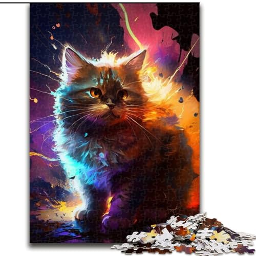 1000-teiliges Puzzle-Geschenk, Fantasie-Katze, Holzpuzzle für Erwachsene, Größe: 50x75cm, Denksportaufgabe, Spiel für Erwachsene, interaktive Aktivität für die Familie 1000-teiliges Puzzle-Geschenk, Fantasie-Katze, Holzpuzzle für Erwachsene, Größe: 50x75cm, Denksportaufgabe, Spiel für Erwachsene, interaktive Aktivität für die Familie von LYXIANY