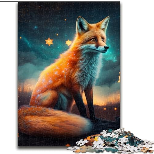 1000-teiliges Puzzle-Geschenk, Fantasy-Fuchs-Puzzle, 1000 Teile für Erwachsene, anspruchsvolles Denkspiel für Teenager, Familienspaß, DIY-Heimdekor-Geschenk, Größe: 50x75cm von LYXIANY