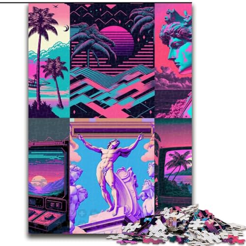 1000-teiliges Puzzle-Geschenk, wunderschöne Szenen-Puzzles mit 1000 Teilen für Erwachsene, anspruchsvolles Denkspiel für Teenager, Familienspaß, DIY-Heimdekor, Geschenkgröße: 38x26cm von LYXIANY