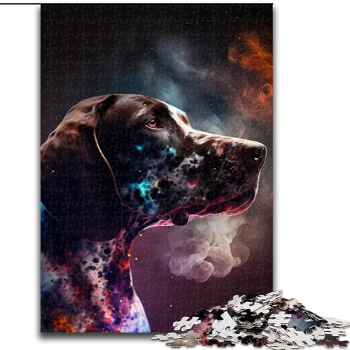 1000-teiliges Puzzle-Geschenk „Deutscher Kurzhaar-Vorstehhund“ aus Holz, Puzzle für Erwachsene, Größe: 50x75cm, Denksportaufgabe, Spiel für Erwachsene, interaktive Aktivität für die Familie von LYXIANY