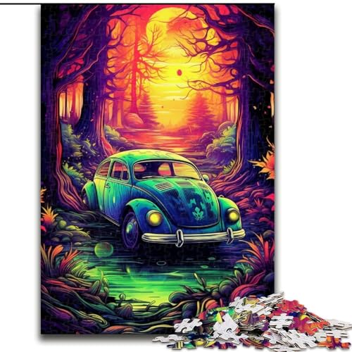 1000-teiliges Puzzle-Geschenk Neonauto in der Natur, Kartonpuzzle für Erwachsene, ideal als Dekoration für Zuhause und Büro, Geburtstag, Größe 26x38cm 1000-teiliges Puzzle-Geschenk Neonauto in der Natur, Kartonpuzzle für Erwachsene, ideal als Dekoration für Zuhause und Büro, Geburtstag, Größe 26x38cm von LYXIANY
