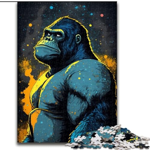 1000-teiliges Puzzle Gorilla Visionary, 1000-teiliges Puzzle für Erwachsene, für Teenager, Familien-Lernspiele, Heimdekoration, Geschenk, Größe 50x75cm von LYXIANY