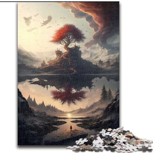1000-teiliges Puzzle Himmlischer Baum des Lebens, 1000-teiliges Puzzle für Erwachsene, für Teenager, Familien-Lernspiele, Heimdekoration, Geschenk, Größe 50x75cm von LYXIANY