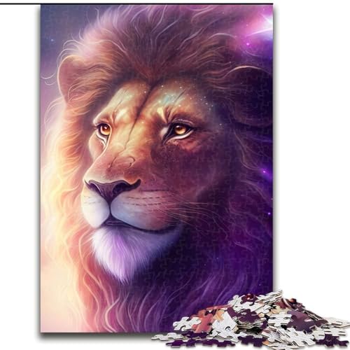 1000-teiliges Puzzle Himmlischer Löwe, 1000-teiliges Puzzle für Erwachsene, für Teenager, Familien-Lernspiele, Heimdekoration, Geschenk, Größe 50x75cm von LYXIANY