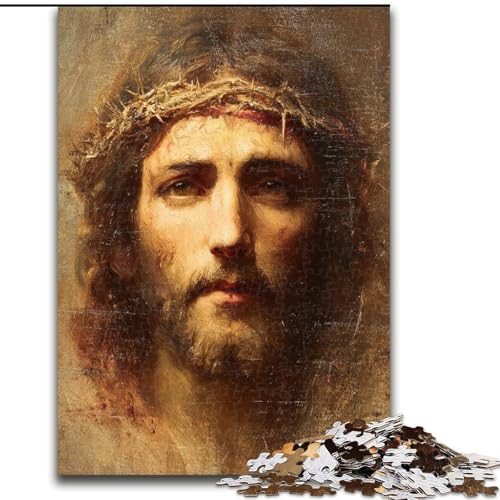 1000-teiliges Puzzle Jesus, für Kinder ab 14 Jahren, Lernspiel, Herausforderung, Spielzeug, Geschenk zum Geburtstag (Größe 26x38cm) von LYXIANY