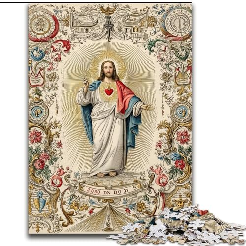 1000-teiliges Puzzle Jesus aus Holz Geburtstage, Weihnachten, Halloween, Thanksgiving und Ostern Größe 50x75cm 1000-teiliges Puzzle Jesus aus Holz Geburtstage, Weihnachten, Halloween, Thanksgiving und Ostern Größe 50x75cm von LYXIANY