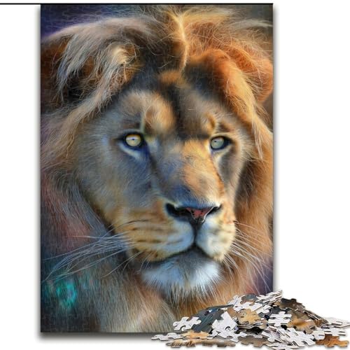 1000-teiliges Puzzle Löwen-Puzzle aus Holz, perfekt als Dekoration für Zuhause und Büro, Partys, Geburtstage und Feiertagsgeschenke, Größe 50x75cm von LYXIANY