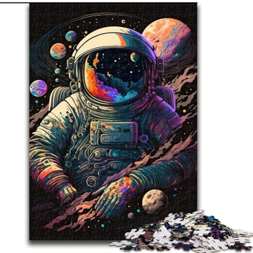 1000-teiliges Puzzle Neon-Astronaut, 1000-teiliges Puzzle für Erwachsene, für Teenager, Familien-Lernspiele, Heimdekoration, Geschenk, Größe 50x75cm von LYXIANY