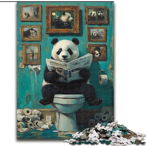 1000-teiliges Puzzle Panda Go Toilet, Puzzle für Erwachsene, 1000 Teile, ideal für Familienspaß Feiertage, Geburtstage, Größe: 50x75cm 1000-teiliges Puzzle Panda Go Toilet, Puzzle für Erwachsene, 1000 Teile, ideal für Familienspaß Feiertage, Geburtstage, Größe: 50x75cm von LYXIANY