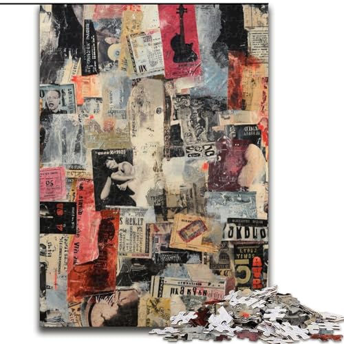 1000-teiliges Puzzle Paris Collage, Puzzle aus Holz, perfekt als Dekoration für Zuhause und Büro, Partys, Geburtstage und Feiertagsgeschenke, Größe 50x75cm 1000-teiliges Puzzle Paris Collage, Puzzle aus Holz, perfekt als Dekoration für Zuhause und Büro, Partys, Geburtstage und Feiertagsgeschenke, Größe 50x75cm von LYXIANY
