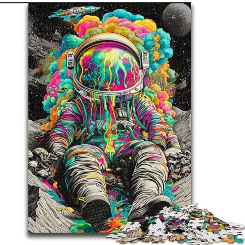 1000-teiliges Puzzle Psychedelischer Astronaut, Spielspielzeug, jedes Teil ist einzigartig – anspruchsvolles Familienspiel für Kinder ab 14 Jahren (Größe 50x75cm) von LYXIANY