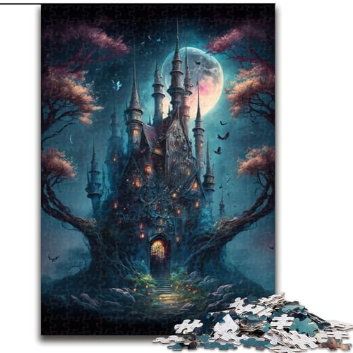 1000-teiliges Puzzle Schloss, 1000-teiliges Puzzle für Erwachsene, für Teenager, Familien-Lernspiele, Heimdekoration, Geschenk, Größe 50x75cm von LYXIANY