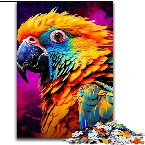 1000-teiliges Puzzle Tiere, Vögel, Papageien, Holzpuzzle, Größe 50x75cm, kreatives Familienspiel und Heimdekoration, Teenager von LYXIANY