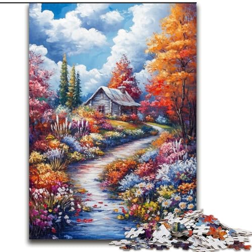 1000-teiliges Puzzle für Erwachsene, „Der Herbst kommt ins Haus“, geeignet für Personen ab 14 Jahren, Lernspiele, Wichtelgeschenke (Größe 26x38cm) von LYXIANY