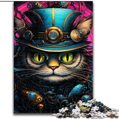 1000-teiliges Puzzle für Erwachsene, „Die Katze mit dem Hut“, Holzpuzzle, 50x75cm, für Teenager und Jugendliche, ideales Geburtstags 1000-teiliges Puzzle für Erwachsene, „Die Katze mit dem Hut“, Holzpuzzle, 50x75cm, für Teenager und Jugendliche, ideales Geburtstags von LYXIANY