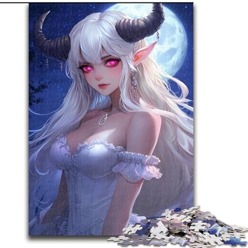 1000-teiliges Puzzle für Erwachsene, Anime-Dämonenmädchen-Puzzle, anspruchsvolles Denkspiel für Teenager, perfekt als Heimdekoration oder Geschenk (Größe 26x38cm) von LYXIANY