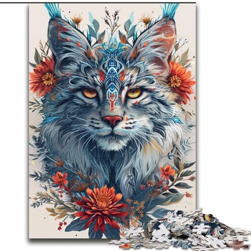 1000-teiliges Puzzle für Erwachsene, Art Lynx, Holzpuzzle, Größe 50x75cm, Lernspielzeug für Teenager, Dekoration für das Home Office 1000-teiliges Puzzle für Erwachsene, Art Lynx, Holzpuzzle, Größe 50x75cm, Lernspielzeug für Teenager, Dekoration für das Home Office von LYXIANY