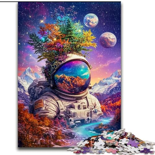 1000-teiliges Puzzle für Erwachsene, Astronauten-Berge-Puzzle, anspruchsvolles Denkspiel für Teenager, perfekt als Heimdekoration oder Geschenk (Größe 50x75cm) von LYXIANY