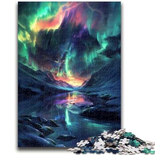 1000-teiliges Puzzle für Erwachsene, Aurora Borealis über Schnee, Lernspiele, Heimdekoration, Lernspiel für Geburtstag, Weihnachten, 50x75cm 1000-teiliges Puzzle für Erwachsene, Aurora Borealis über Schnee, Lernspiele, Heimdekoration, Lernspiel für Geburtstag, Weihnachten, 50x75cm von LYXIANY