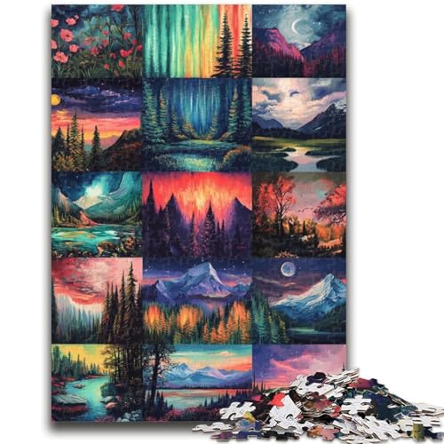 1000-teiliges Puzzle für Erwachsene, Aurora-Collage-Spielspielzeug, jedes Teil ist einzigartig – anspruchsvolles Familienspiel, 50x75cm 1000-teiliges Puzzle für Erwachsene, Aurora-Collage-Spielspielzeug, jedes Teil ist einzigartig – anspruchsvolles Familienspiel, 50x75cm von LYXIANY