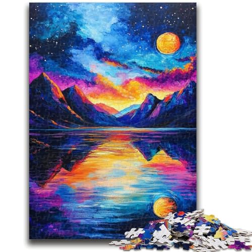 1000-teiliges Puzzle für Erwachsene, Aurora Mountains, anspruchsvolle Familienaktivitätsspiele, DIY-Spielzeug für Heimwanddekorationsgeschenke, 50x75cm 1000-teiliges Puzzle für Erwachsene, Aurora Mountains, anspruchsvolle Familienaktivitätsspiele, DIY-Spielzeug für Heimwanddekorationsgeschenke, 50x75cm von LYXIANY