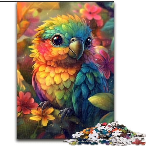 1000-teiliges Puzzle für Erwachsene, Baby-Papagei-Puzzle aus Holz, farbenfrohe Heimdekoration und interaktives Familienspiel, Größe 50x75cm von LYXIANY