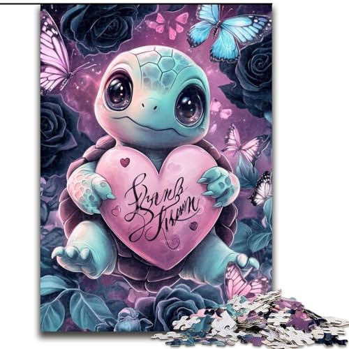 1000-teiliges Puzzle für Erwachsene, Baby-Schildkröte, Denkspiel, Lernspiel für Geburtstag, Weihnachten, für 14-Jährige, 26x38cm von LYXIANY