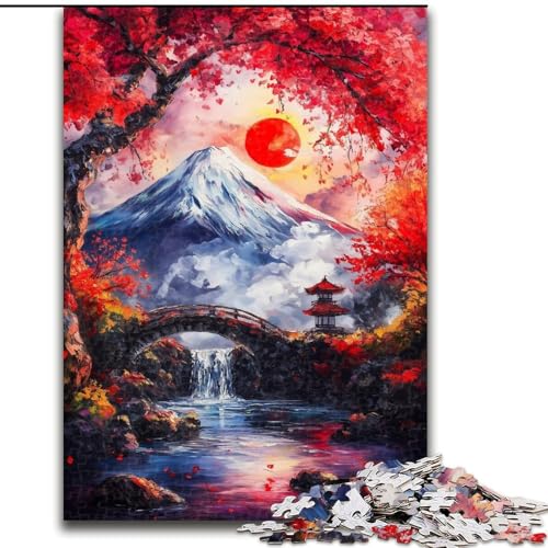 1000-teiliges Puzzle für Erwachsene, Berg Fuji, Japan-Puzzle aus Karton, anspruchsvolles Denkspiel für Teenager, Spaß für den Familienspielabend, Größe 38x26cm 1000-teiliges Puzzle für Erwachsene, Berg Fuji, Japan-Puzzle aus Karton, anspruchsvolles Denkspiel für Teenager, Spaß für den Familienspielabend, Größe 38x26cm von LYXIANY
