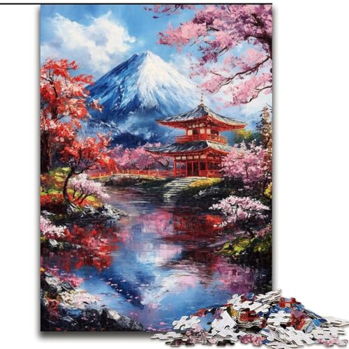 1000-teiliges Puzzle für Erwachsene, Berg Fuji, Japan-Puzzle aus Karton, anspruchsvolles Denkspiel für Teenager, Spaß für den Familienspielabend, Größe 38x26cm 1000-teiliges Puzzle für Erwachsene, Berg Fuji, Japan-Puzzle aus Karton, anspruchsvolles Denkspiel für Teenager, Spaß für den Familienspielabend, Größe 38x26cm von LYXIANY