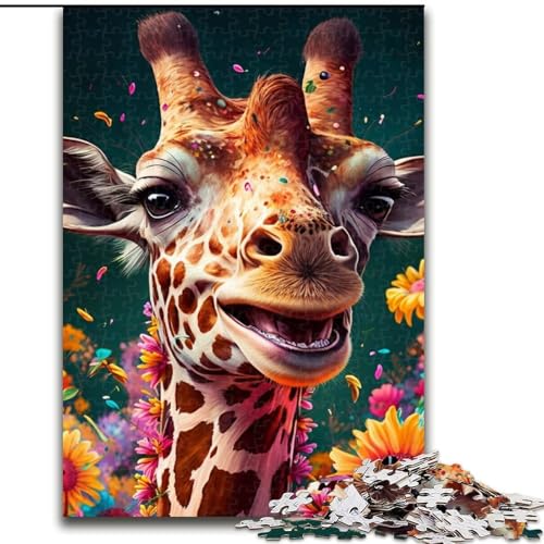 1000-teiliges Puzzle für Erwachsene, Blumen-Giraffe, Holzpuzzle, Größe 50x75cm, Lernspielzeug für Teenager, Dekoration für das Home Office 1000-teiliges Puzzle für Erwachsene, Blumen-Giraffe, Holzpuzzle, Größe 50x75cm, Lernspielzeug für Teenager, Dekoration für das Home Office von LYXIANY