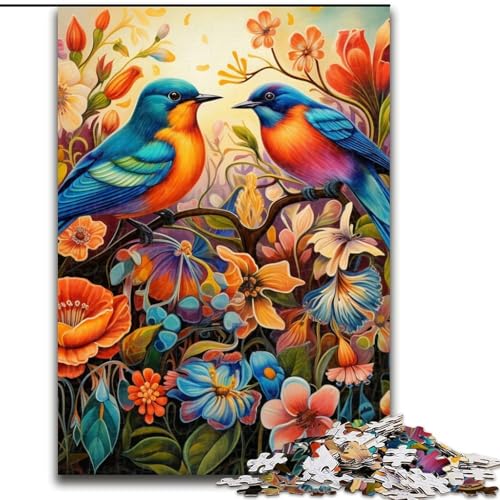1000-teiliges Puzzle für Erwachsene, Blumen- und Vogelwelt-Puzzle aus Pappe, 26x38cm, Familie und Freunde, geeignet für Kinder ab 14 Jahren 1000-teiliges Puzzle für Erwachsene, Blumen- und Vogelwelt-Puzzle aus Pappe, 26x38cm, Familie und Freunde, geeignet für Kinder ab 14 Jahren von LYXIANY
