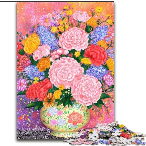 1000-teiliges Puzzle für Erwachsene, Blumenkunst-Puzzle aus Karton, Denkspiel für Teenager, Größe 38x26cm von LYXIANY