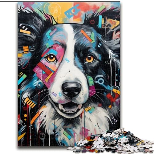 1000-teiliges Puzzle für Erwachsene, Border Collie-Puzzles für Erwachsene, perfekt für Halloween, Weihnachten, Geburtstagsgeschenk, 26x38cm 1000-teiliges Puzzle für Erwachsene, Border Collie-Puzzles für Erwachsene, perfekt für Halloween, Weihnachten, Geburtstagsgeschenk, 26x38cm von LYXIANY