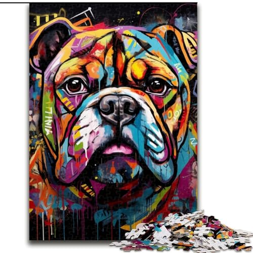 1000-teiliges Puzzle für Erwachsene, Bulldog-Graffiti, 1000-teiliges Puzzle für Erwachsene, interaktives Familienspiel, Denksportaufgabe, Geschenk, Lernspielzeug, 26x38cm 1000-teiliges Puzzle für Erwachsene, Bulldog-Graffiti, 1000-teiliges Puzzle für Erwachsene, interaktives Familienspiel, Denksportaufgabe, Geschenk, Lernspielzeug, 26x38cm von LYXIANY