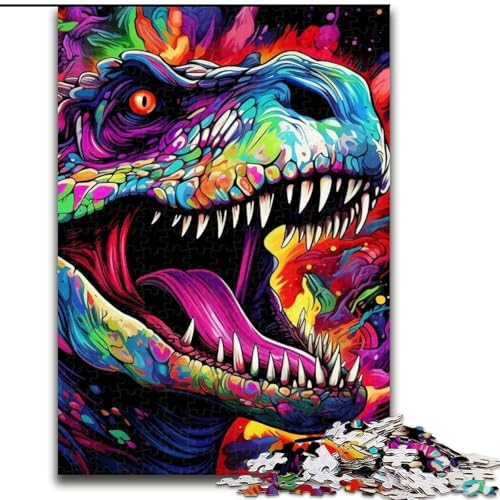 1000-teiliges Puzzle für Erwachsene, Bunte Dinosaurier-Holzpuzzles, 50x75cm, Familie und Freunde, geeignet für Kinder ab 14 Jahren 1000-teiliges Puzzle für Erwachsene, Bunte Dinosaurier-Holzpuzzles, 50x75cm, Familie und Freunde, geeignet für Kinder ab 14 Jahren von LYXIANY