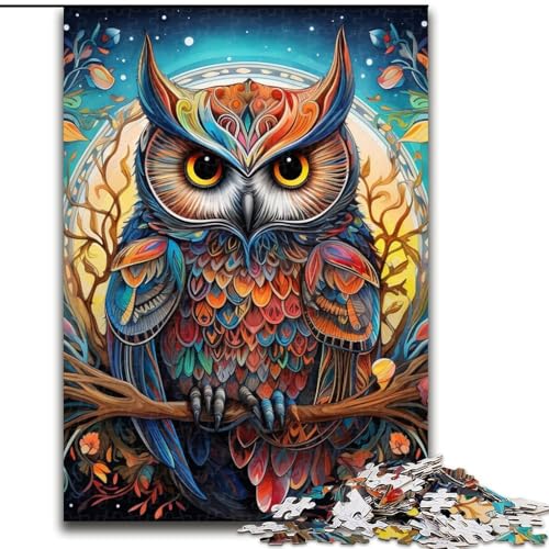 1000-teiliges Puzzle für Erwachsene, Bunte Kunst-Eule, 1000 Teile, Puzzle für Erwachsene, interaktives Familienspiel, Denksportaufgabe, Geschenk, Lernspielzeug, 26x38cm 1000-teiliges Puzzle für Erwachsene, Bunte Kunst-Eule, 1000 Teile, Puzzle für Erwachsene, interaktives Familienspiel, Denksportaufgabe, Geschenk, Lernspielzeug, 26x38cm von LYXIANY