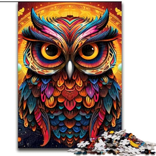 1000-teiliges Puzzle für Erwachsene, Bunte Kunst-Eule, 1000 Teile, Puzzle für Erwachsene, interaktives Familienspiel, Denksportaufgabe, Geschenk, Lernspielzeug, 50x75cm 1000-teiliges Puzzle für Erwachsene, Bunte Kunst-Eule, 1000 Teile, Puzzle für Erwachsene, interaktives Familienspiel, Denksportaufgabe, Geschenk, Lernspielzeug, 50x75cm von LYXIANY