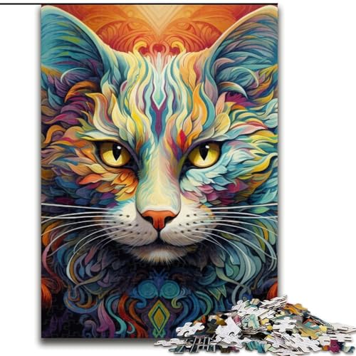 1000-teiliges Puzzle für Erwachsene, Bunte psychedelische Katze, 1000-teiliges Puzzle für Erwachsene, interaktives Familienspiel, Denksportaufgabe, Geschenk, Lernspielzeug, 50x75cm 1000-teiliges Puzzle für Erwachsene, Bunte psychedelische Katze, 1000-teiliges Puzzle für Erwachsene, interaktives Familienspiel, Denksportaufgabe, Geschenk, Lernspielzeug, 50x75cm von LYXIANY
