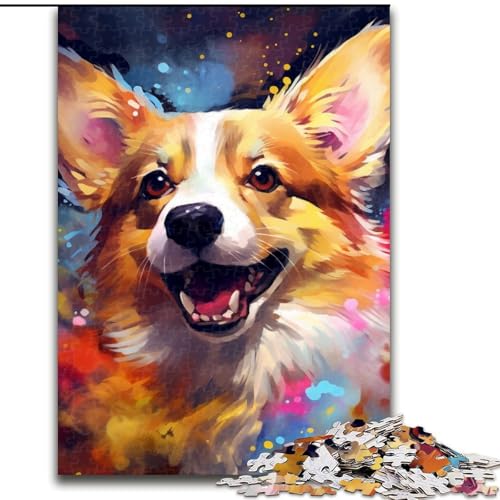 1000-teiliges Puzzle für Erwachsene, Corgi-Holzpuzzle, Geburtstage, Weihnachten, Halloween, Thanksgiving, Ostern, Größe: 50x75cm 1000-teiliges Puzzle für Erwachsene, Corgi-Holzpuzzle, Geburtstage, Weihnachten, Halloween, Thanksgiving, Ostern, Größe: 50x75cm von LYXIANY