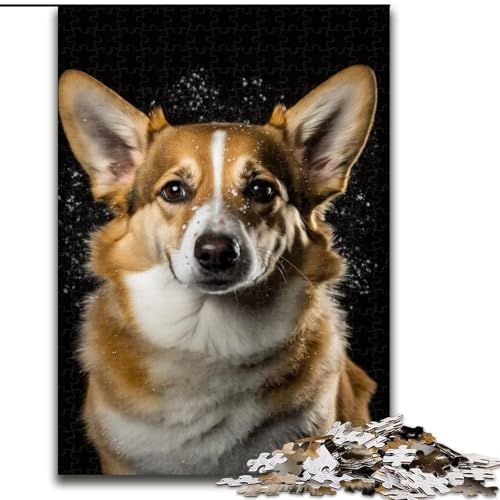 1000-teiliges Puzzle für Erwachsene, Corgi-Hund, Holzpuzzle für Erwachsene, lustiges Geschenk und Aktivität für zu Hause, Größe 50x75cm von LYXIANY