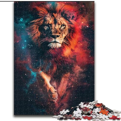 1000-teiliges Puzzle für Erwachsene, Cosmic Lion-Puzzles, 1000 Teile für Erwachsene, anspruchsvolles DIY-Denkspiel für Teenager, Größe 38x26cm von LYXIANY
