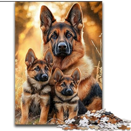 1000-teiliges Puzzle für Erwachsene, Deutscher Schäferhund, aus Holz, ideales Weihnachts- oder Geburtstagsgeschenk, Partyspiel, Spielzeug, Größe 50x75cm 1000-teiliges Puzzle für Erwachsene, Deutscher Schäferhund, aus Holz, ideales Weihnachts- oder Geburtstagsgeschenk, Partyspiel, Spielzeug, Größe 50x75cm von LYXIANY