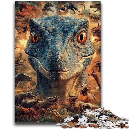1000-teiliges Puzzle für Erwachsene, Dinosaurier-Lernspiele, Heimdekoration, Lernspiel für Geburtstag, Weihnachten, 26x38cm von LYXIANY