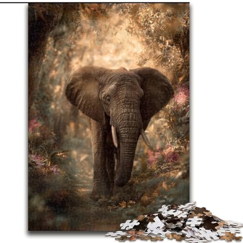 1000-teiliges Puzzle für Erwachsene, Elefanten-Puzzle aus Holz, ideales Urlaubs- oder Geburtstagsgeschenk, Partyspiel-Spielzeug, Größe 50x75cm 1000-teiliges Puzzle für Erwachsene, Elefanten-Puzzle aus Holz, ideales Urlaubs- oder Geburtstagsgeschenk, Partyspiel-Spielzeug, Größe 50x75cm von LYXIANY