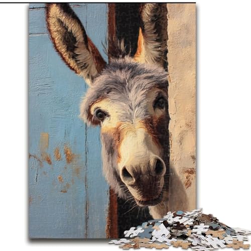 1000-teiliges Puzzle für Erwachsene, Esel-Denkspiel, Lernspiel für Geburtstag, Weihnachten, für 14-Jährige, 26x38cm von LYXIANY